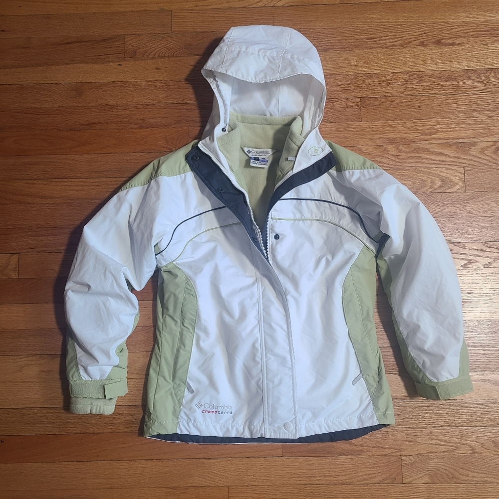 Columbia Women’s 3-in-1 Jacket Medium (White/Green)